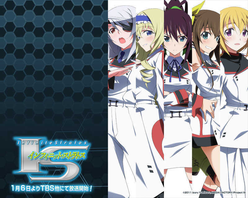 Five Anime Girls in Uniform