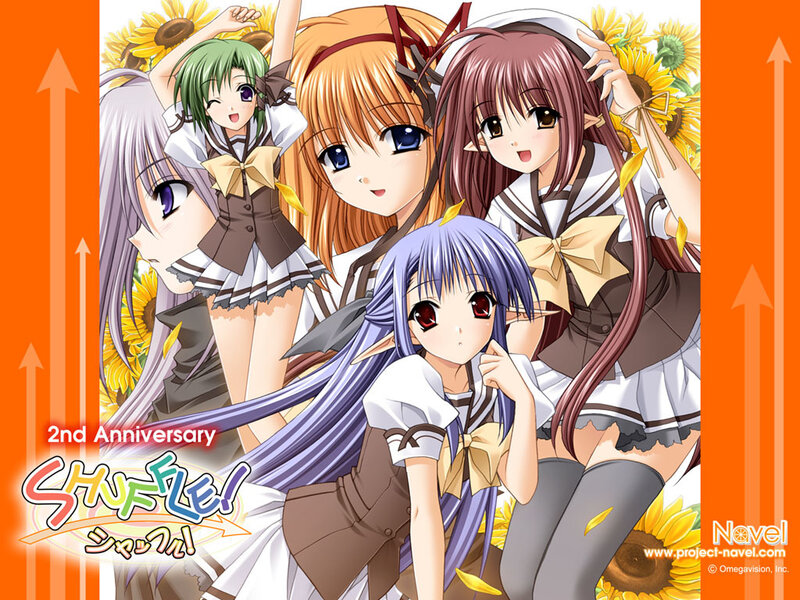 Five Anime Girls in Uniforms — Orange