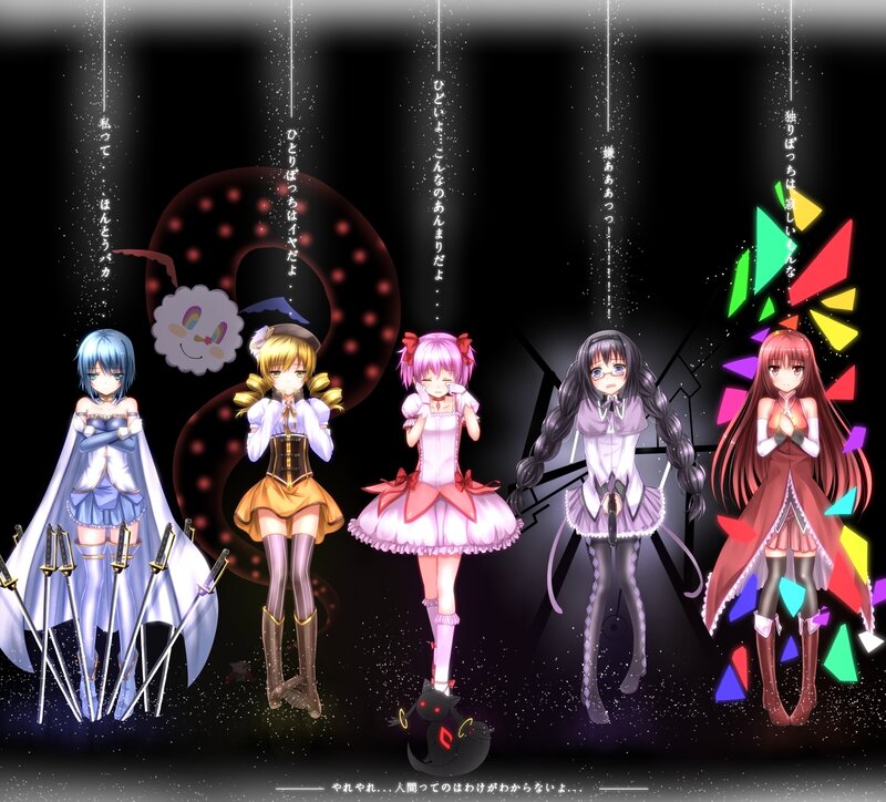 Five Anime Girls on Stage