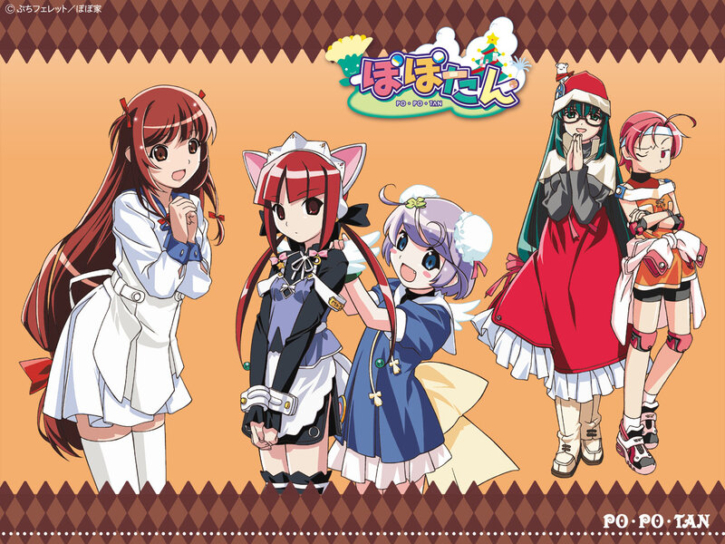 Five Anime Girls — Orange, Cheerful