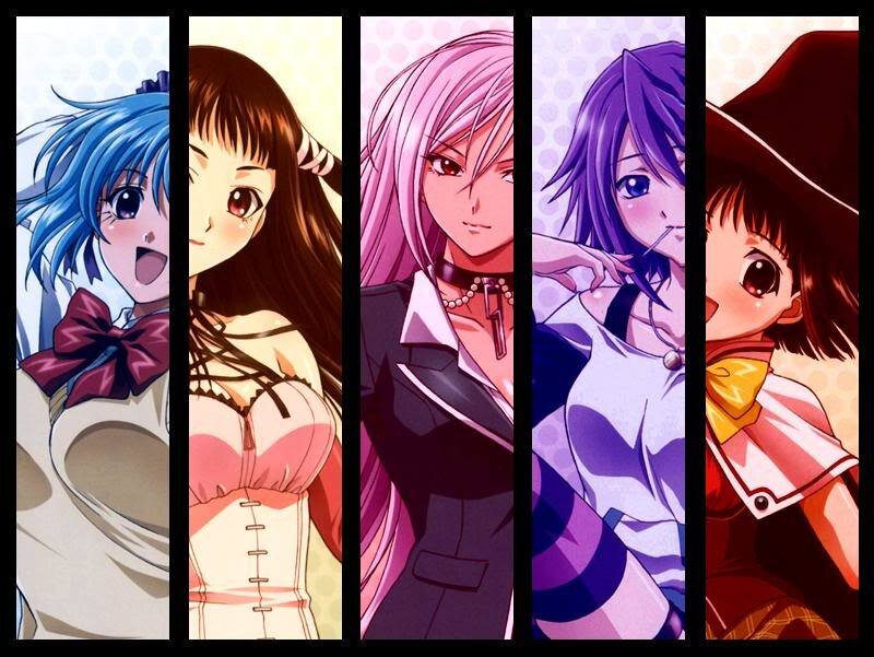 Five Anime Girls — Pink, Dramatic
