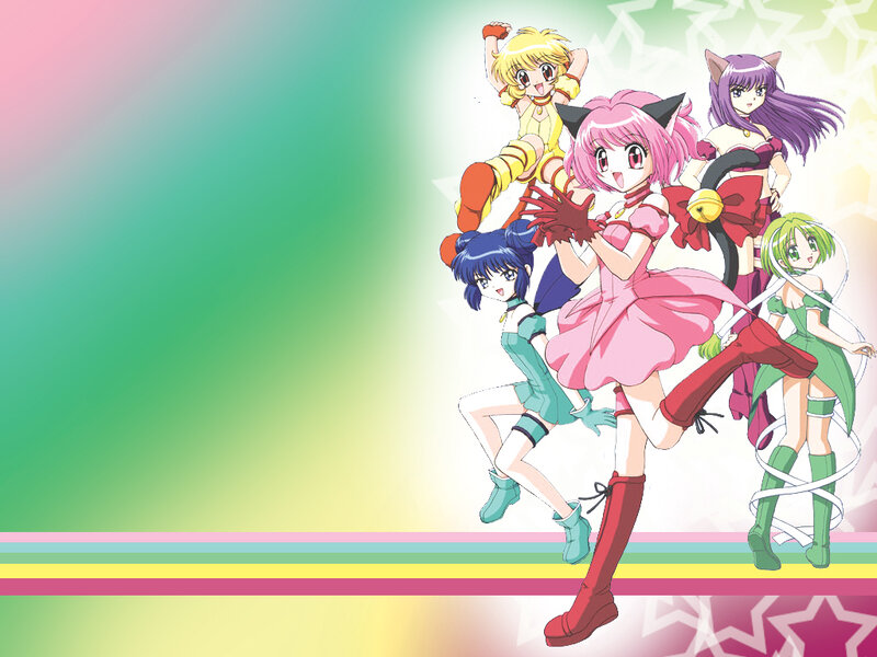 Five Anime Girls — Pink, Playful, Cat Ears, Costumes
