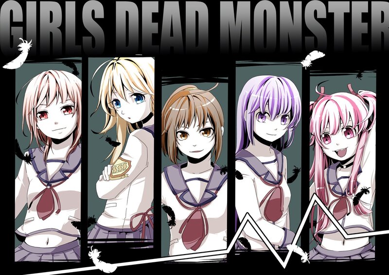 Five Anime Girls — Purple, Dark