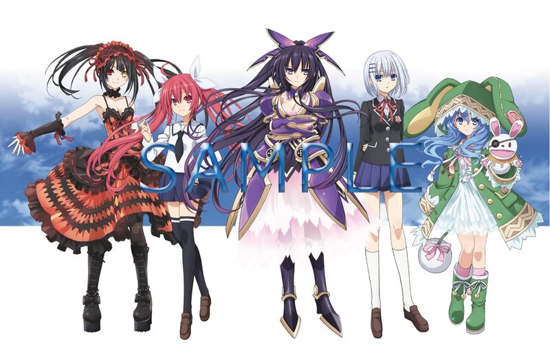Five Anime Girls — Purple, Dramatic, School Uniform