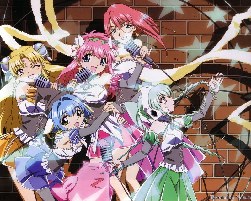 Five Anime Girls Singing