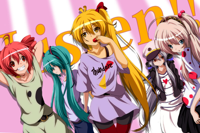 Five Anime Girls