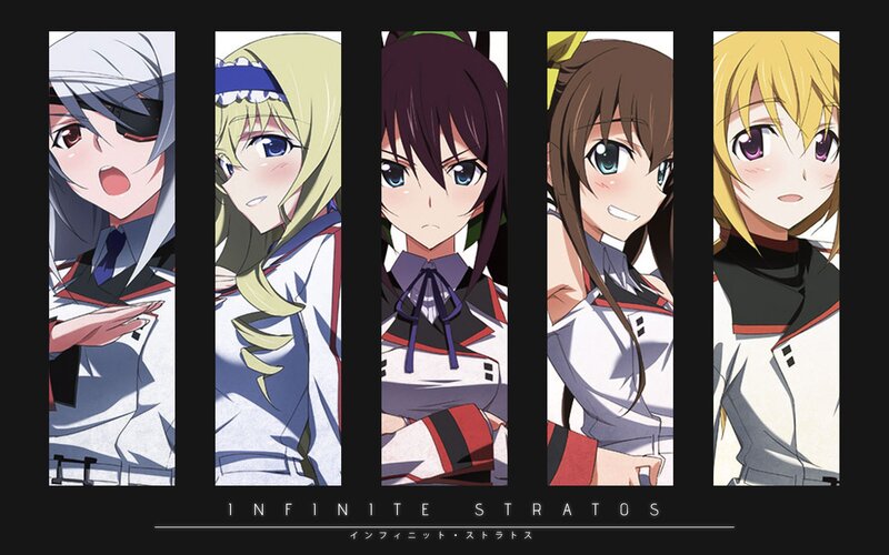 Five Anime Girls — White, Neutral, Anime Characters