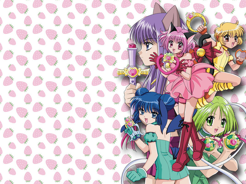 Five Anime Girls with Weapons — Pink, Playful