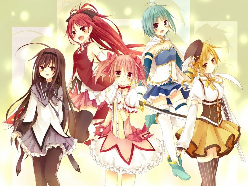 Five Anime Girls — Yellow