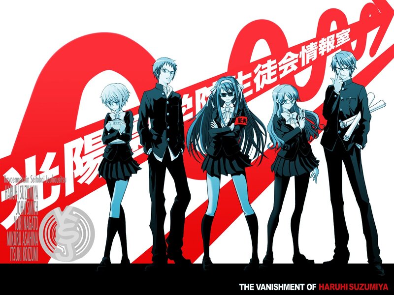 Five Anime Students — Red