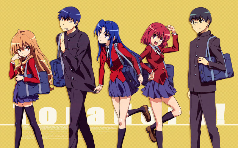 Five Anime Students — Yellow