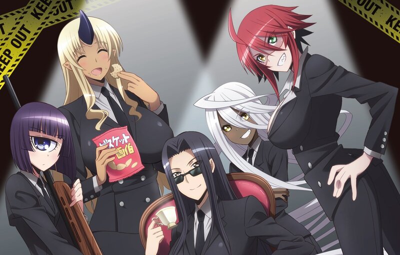 Five Anime Women in Suits