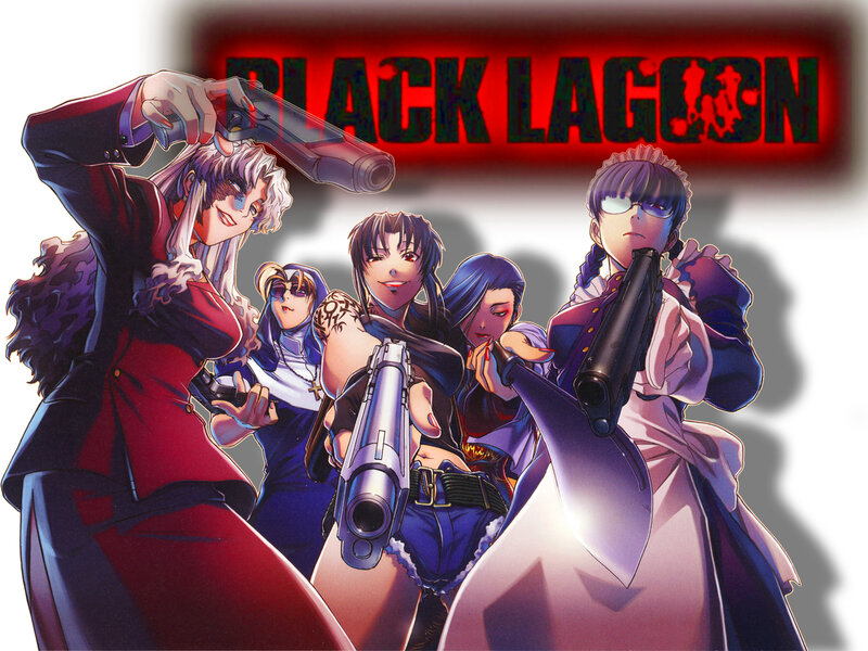 Five Anime Women with Guns