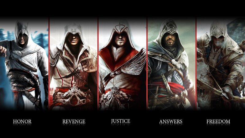 Five Assassin Characters — Black