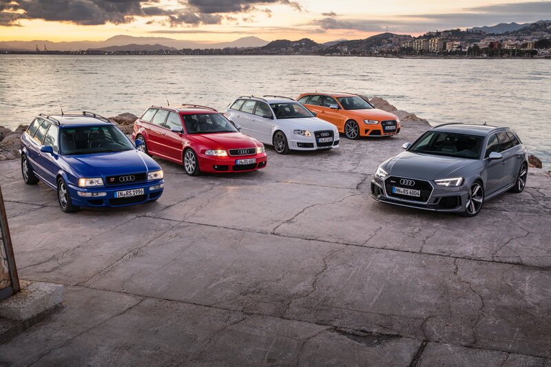 Five Audi RS Cars