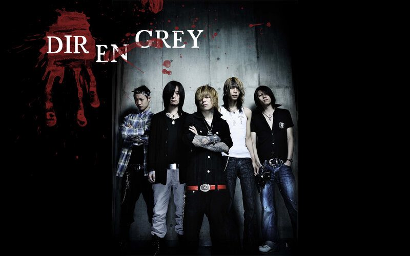 Five Band Members Standing — Black, Dark, Photograph