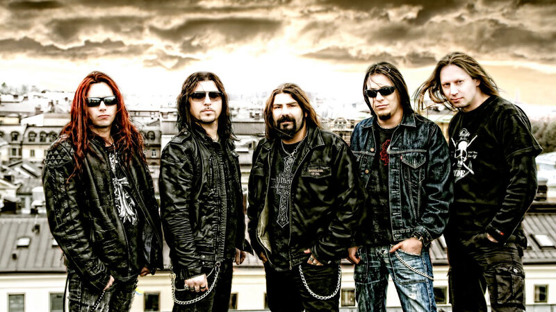 Five Band Members Standing — Black, Dramatic, Afternoon