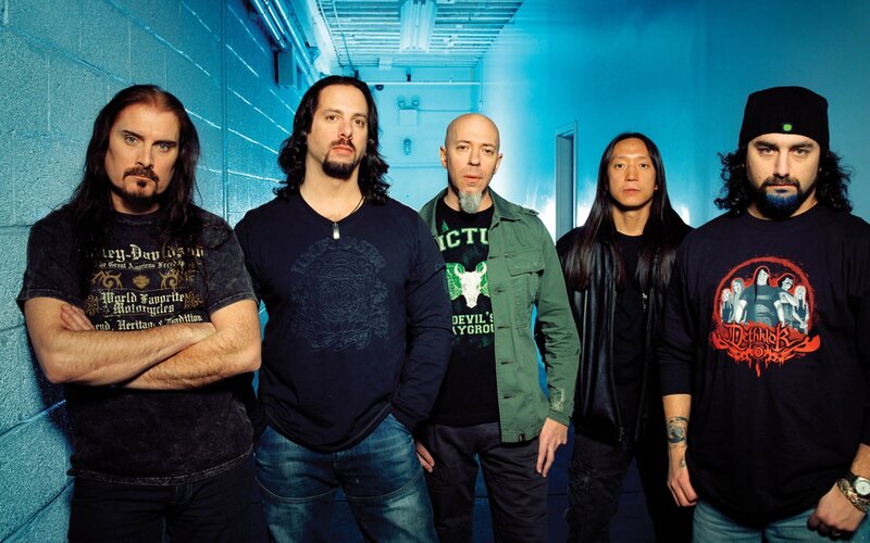 Five Band Members Standing — Blue
