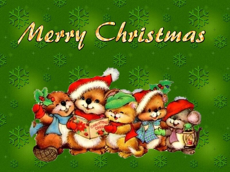 Five Bears Singing Carols