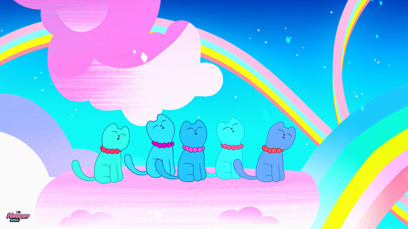 Five Blue Cats