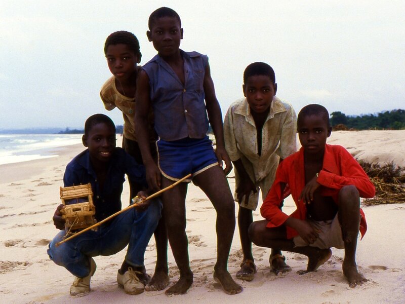 Five Boys on Beach