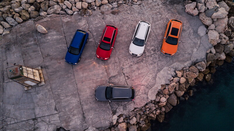 Five Cars on Pier