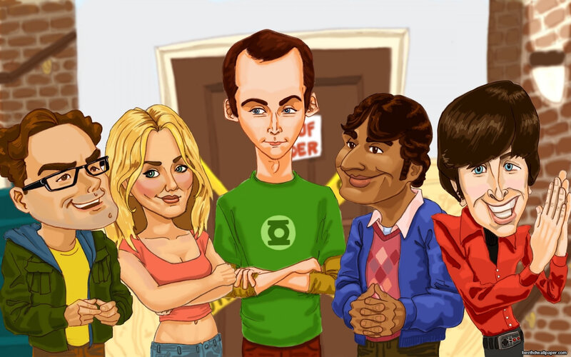 Five Cartoon Characters — Green, Humorous