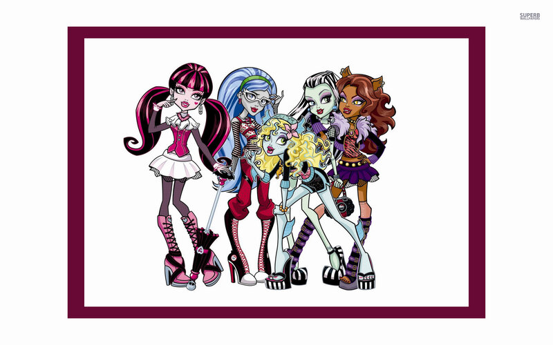 Five Cartoon Girls — Pink