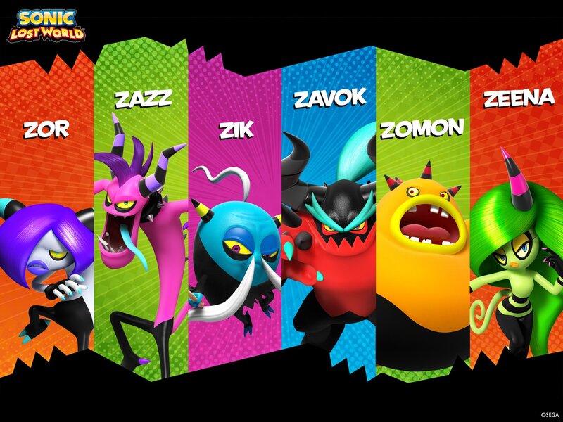 Five Cartoon Monsters