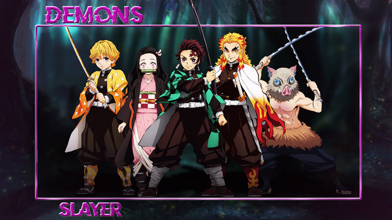 Five Characters in a Group — Purple