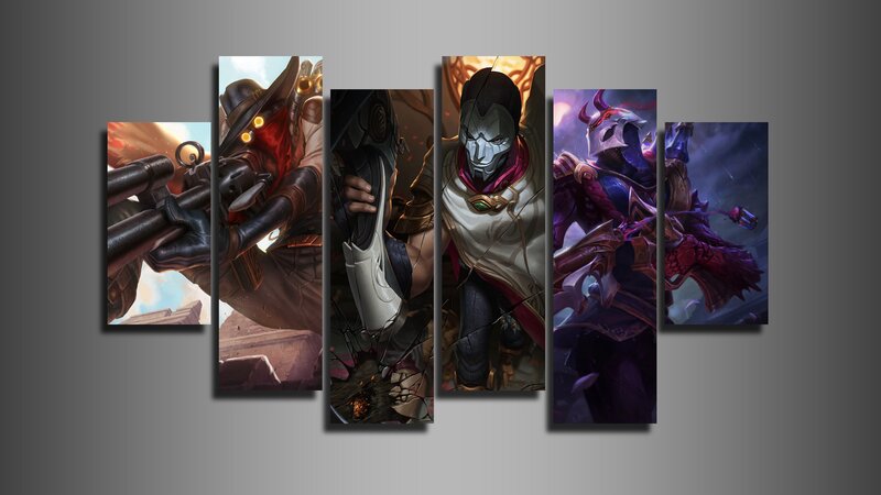 Five Characters in Armor — Purple