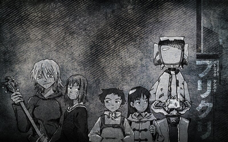 Five Characters in Dark Setting — Black