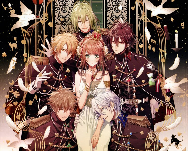 Five Characters in Formal Wear — Black, Festive