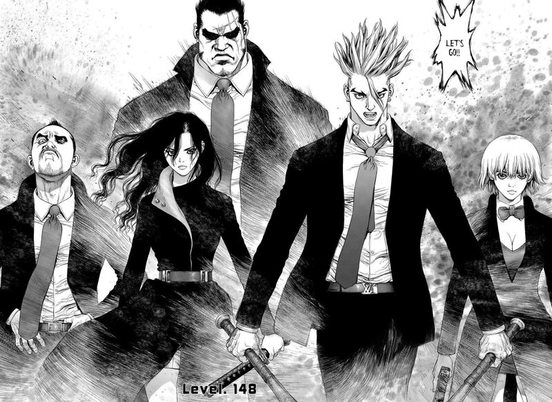 Five Characters in Suits — Black