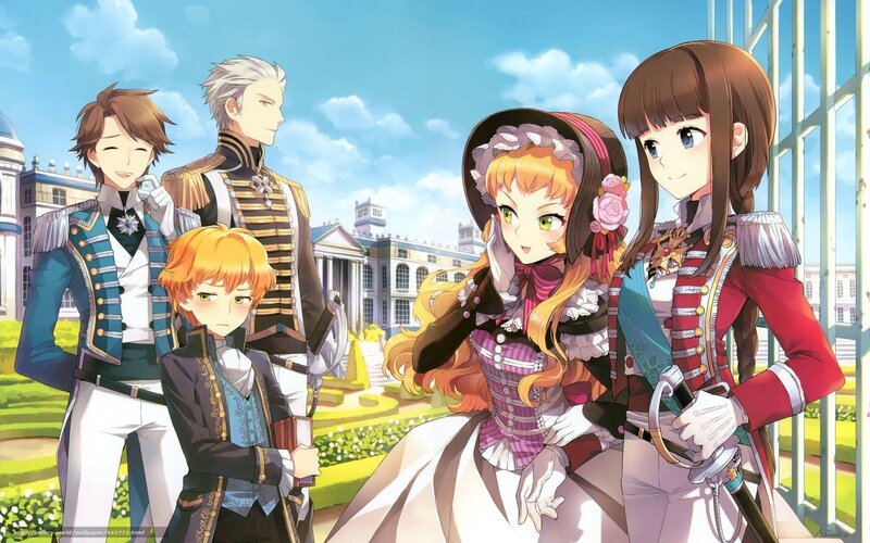 Five Characters in Uniforms — Blue, Serene, Afternoon