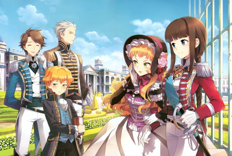 Five Characters in Uniforms — Blue, Serene