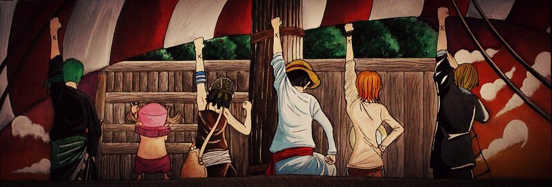 Five Characters on a Ship — Red