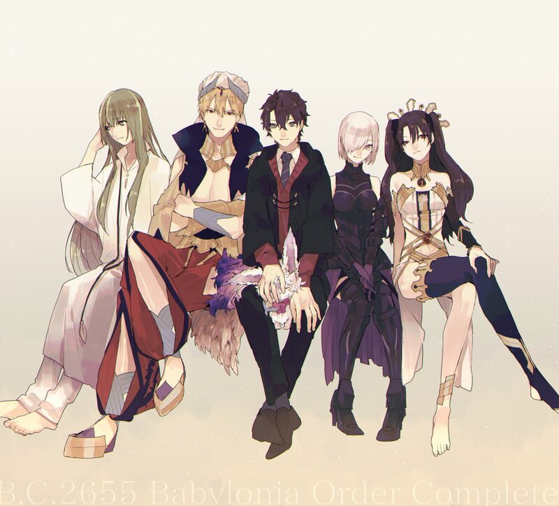 Five Characters Sitting