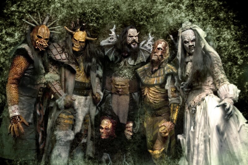Five Costumed Figures
