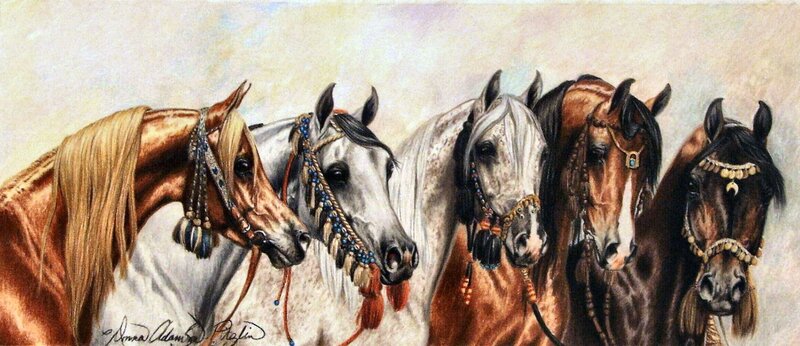 Five Decorated Horses
