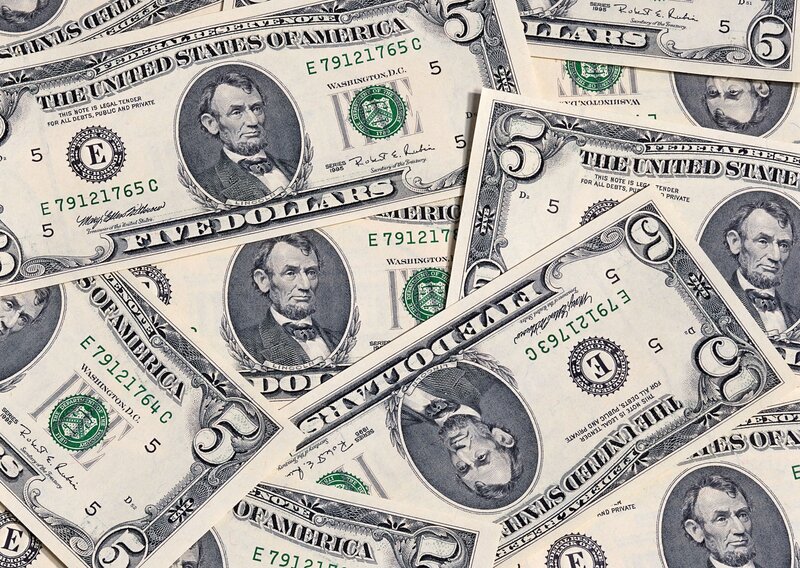 Five-dollar Bills — White