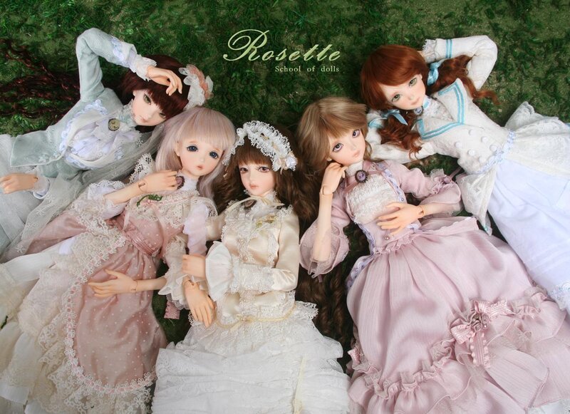 Five Dolls on Grass