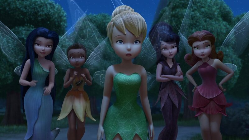 Five Fairies in Forest — Green