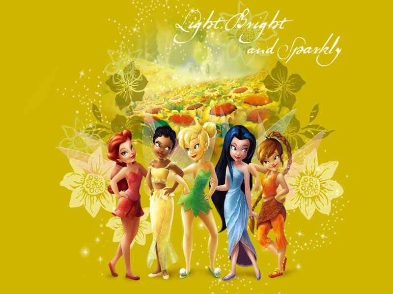 Five Fairies Standing — Yellow