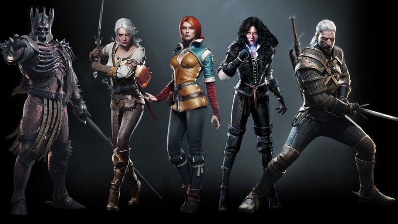 Five Fantasy Characters — Black, Dramatic, 3d Render