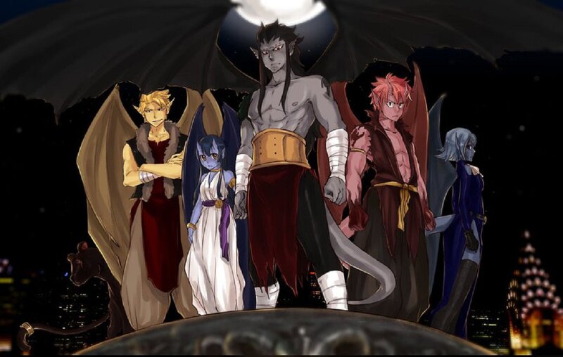 Five Fantasy Characters — Black, Dramatic, Night