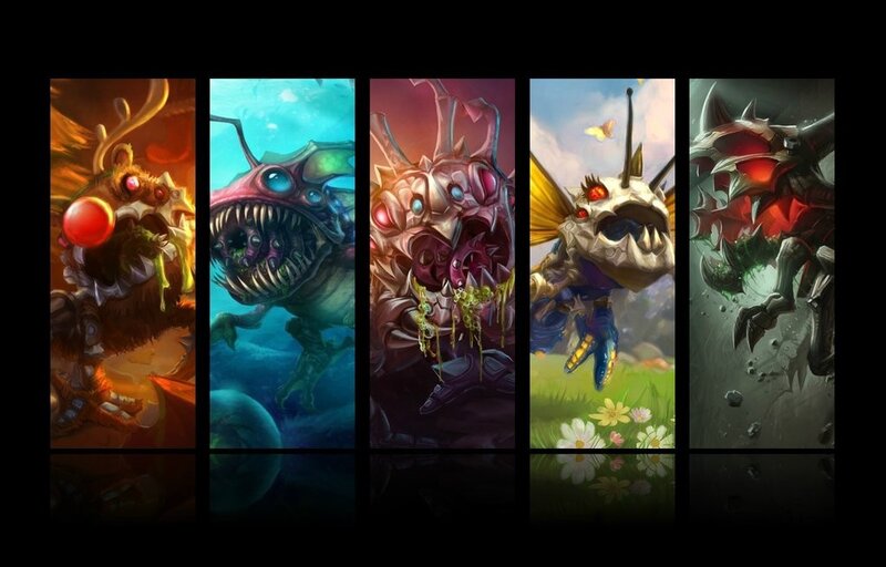 Five fantasy monster characters
