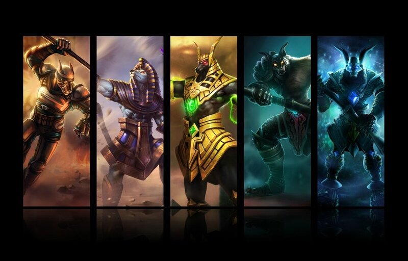 five fantasy warrior characters