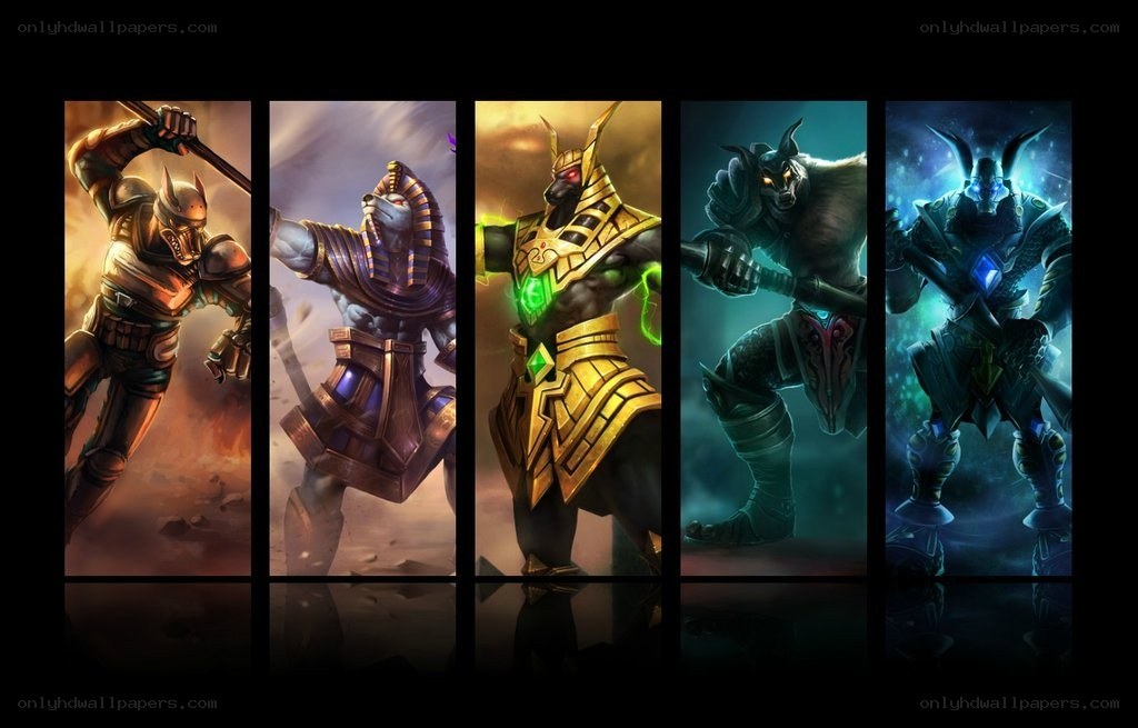 five fantasy warrior characters