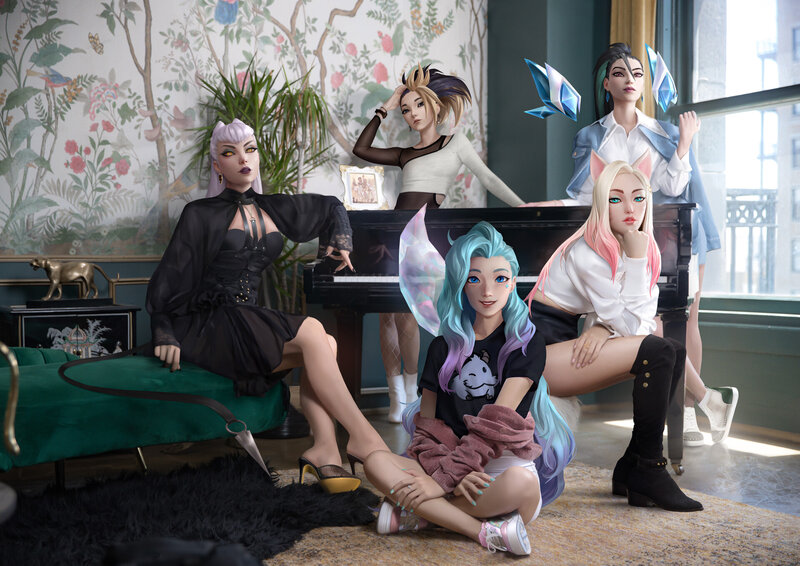 Five Female Characters — Black, Stylish